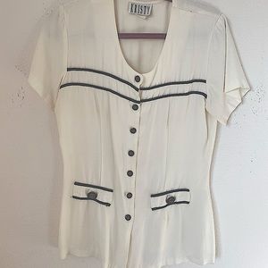 Vintage cream blouse